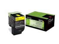 Lexmark 802Y - Gul - original - tonerpatron LCCP, LRP - for Lexmark CX310dn, CX310n, CX410de, CX410dte, CX410e, CX510de, CX510dhe, CX510dthe