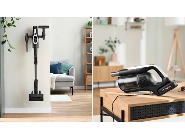 Bosch BCS1041WAC, Støvsuger med stang, Uten pose, Sort, Hvit, 0,4 l, Tørr, HEPA