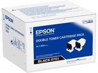 Epson - 2-pack - svart - original - tonerpatron - for Epson AL-C300; AcuLaser C3000; WorkForce AL-C300