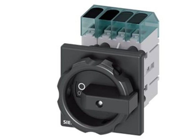 Siemensin kuormakytkin, musta, 4-napainen, 16 mm², 16 A, 1 avaaja, 690 V/AC, 3LD30540TL51, 4P, IP65, 60 mm, 79 mm, 85 mm, 110 mm