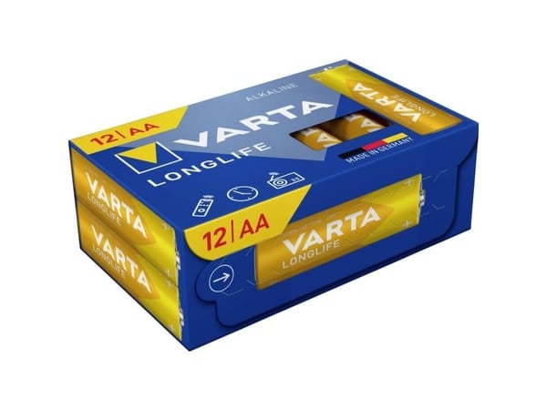 Varta Longlife AA, Engangsbatteri, AA, Alkalinsk, 1,5 V, 4 stykker, 1,5 V