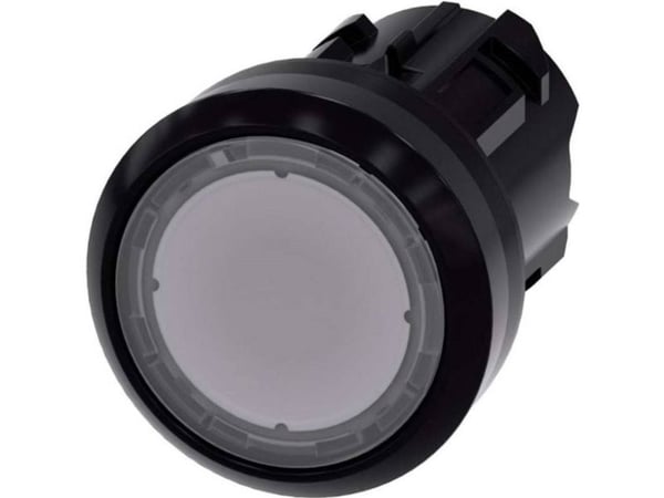 Siemens 3SU1001-0AB70-0AA0 Valaistu painonappi litteä, eturengas Muovi kirkas 1 kpl