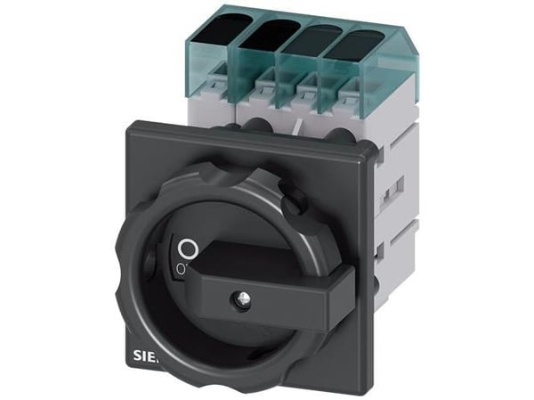 Siemens lastbrytare, svart, 4-polig, 16 mm², 32 A, 690 V/AC, 3LD32540TL51, 4P, IP65, 60 mm, 79 mm, 85 mm, 110 mm