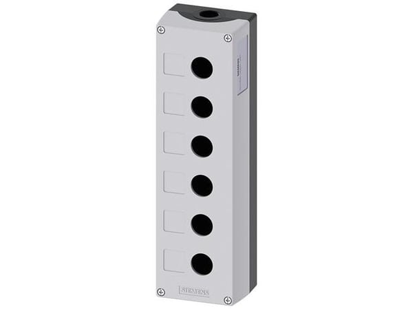 Siemens 3SU1856-0AA00-0AB1 Tyhjä kotelo 6 asennuspistettä, Maahan kiinnitettäväksi (L x S x K) 285 x 85 x 64 mm Harmaa 1 kpl