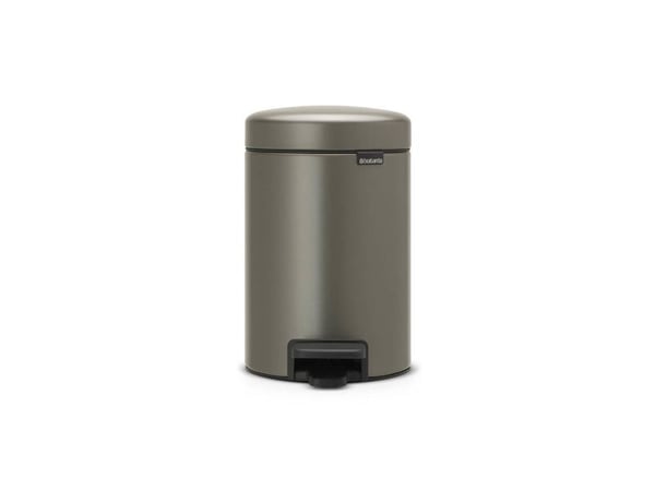 Brabantia newIcon - Søppelbøtte - flipp-lokk - 3 L - fotpedal - platina