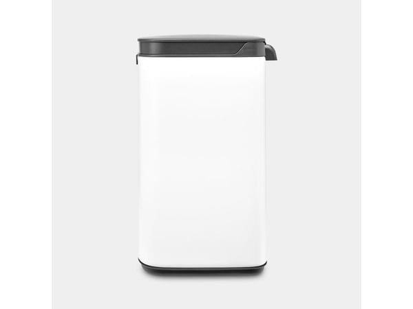 Brabantia Bo Waste Bin, 4 l, Rektangulær, Stål, Sort, Hvit, Stål, Manuell