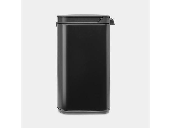 Brabantia Bo Waste Bin, 4 l, Rektangulær, Stål, Sort, Stål, Manuell