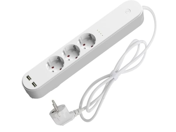 Denver SHP-310U, 3 AC-pistorasia(a), Tyyppi F, 1,5 m, Langallinen & langaton, Valkoinen, Valkoinen