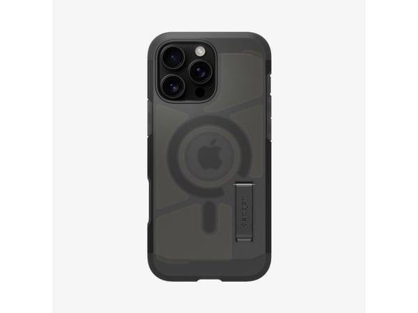 Kotelo Spigen Tough Armor T MagSafe suojakotelo Apple iPhone 16 Pro Max -puhelimelle, huurteinen musta