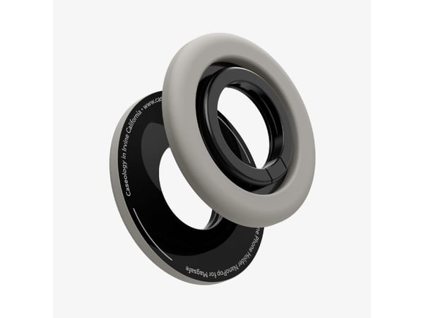 Spigen Nano Pop (MagFit), Magnetisk ring, Grå, Metall, Silikon, Apple, 1 stykker