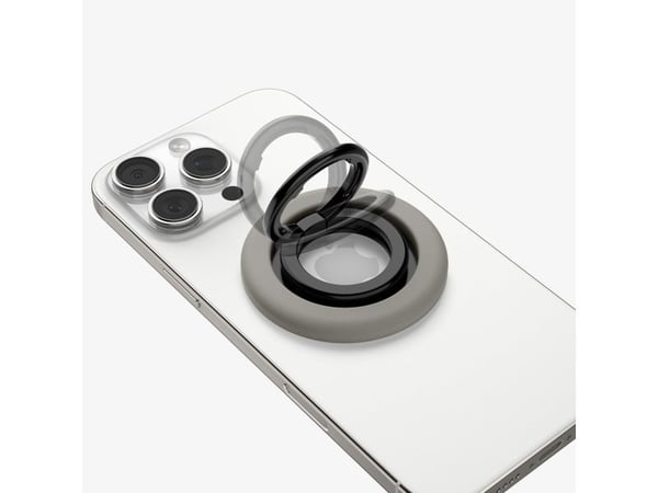 Spigen Nano Pop (MagFit), Magnetisk ring, Grå, Metall, Silikon, Apple, 1 stykker