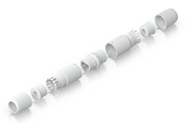 Ubiquiti - Nettverkkopler - RJ-45 (hann) til RJ-45 (hann) - CAT 6a - utendørs (en pakke 2)