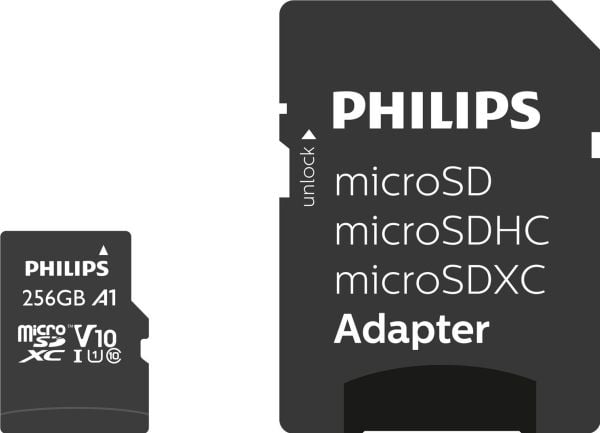 Philips FM25MP45B/00, 256 GB, MicroSDHC, klasse 10, UHS-I, 80 MB/s, 30 MB/s