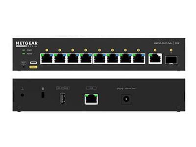 NETGEAR AV Line M4250-9G1F-PoE+ - Switch - L3 - Styrt - 8 x 10/100/1000 (8 PoE+) + 1 x 10/100/1000 + 1 x Gigabit SFP - side til side-luftflyt - sta...