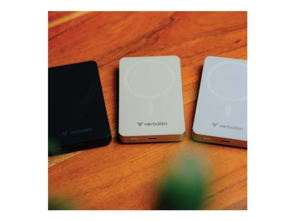 Verbatim Charge 'n' Go Essentials - Trådløs nødlader - magnetisk - 10000 mAh - 20 watt - 3 A - PD 3.0, QC 3.0, Apple 2.4A, USB BC 1.2, Apple Fast C...