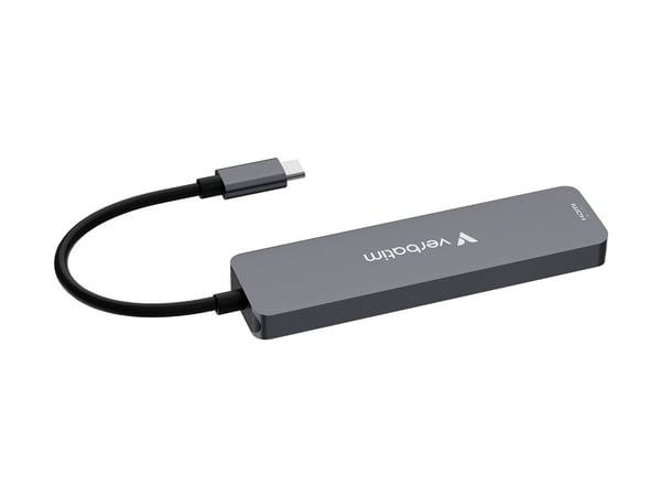 Verbatim USB-C/HDMI/USB-A 3.2/USB-A 2.0/SD/microSD-keskittimen sovitin alumiini 32156