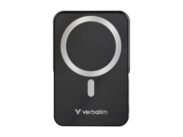 Verbatim Charge 'n' Go - Trådløs nødlader - magnetisk, med stativ - Li-pol - 10000 mAh - 20 watt - 3 A - PD (USB-C) - svart