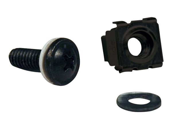 Tripp Lite Rack Enclosure Cabinet Square Hole Hardware Kit Ruuvit, aluslevyt - Rack skruer, møtrikke og pakningsskiver