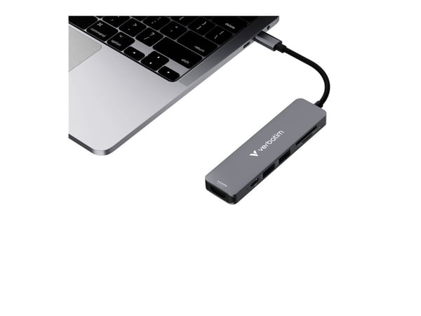 Verbatim USB-C/HDMI/USB-A 3.2/USB-A 2.0/SD/microSD-keskittimen sovitin alumiini 32156