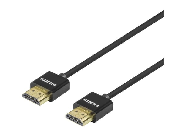 Ultratynn HDMI-kabel DELTACO 4K UHD, 2m, svart / R00100018