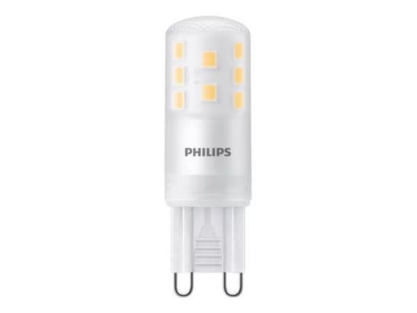 Philips LED - LED-lyspære - form: kapsel - mattslipt finish - G9 - 3.7 W (ekvivalent 40 W) - klasse E - varmt hvitt lys - 2700 K (en pakke 2)