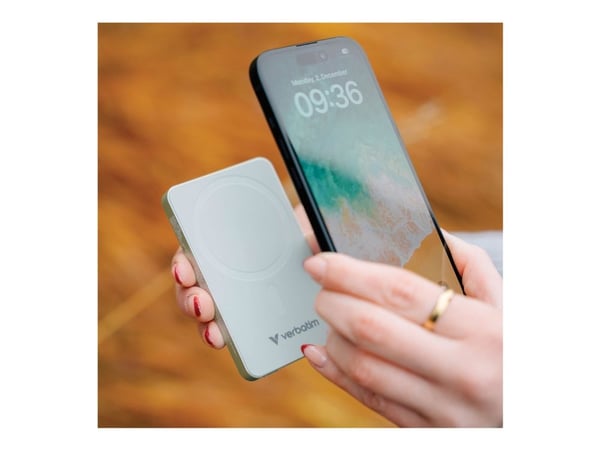 Verbatim Charge 'n' Go Essentials - Trådløs nødlader - magnetisk - 10000 mAh - 20 watt - 3 A - PD 3.0, QC 3.0, Apple 2.4A, USB BC 1.2, Apple Fast C...