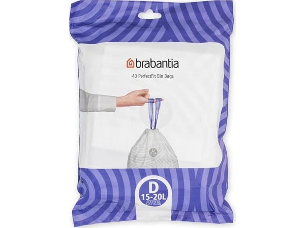 Brabantia PerfectFit søppelsekker størrelse D 15-20L 40stk 138164