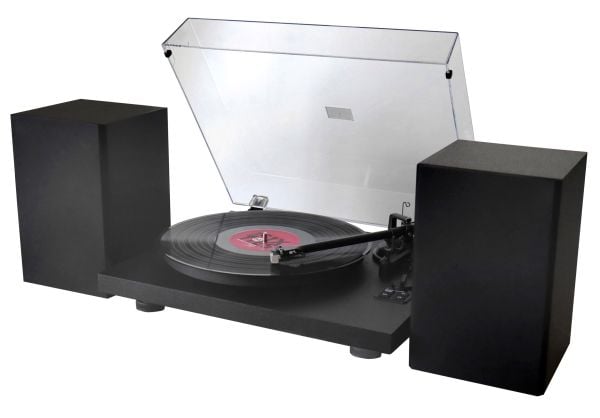 Soundmaster PL711SW, Beltedrevet platespiller, Svart, V-belte, Metall, 33 RPM, 45 RPM
