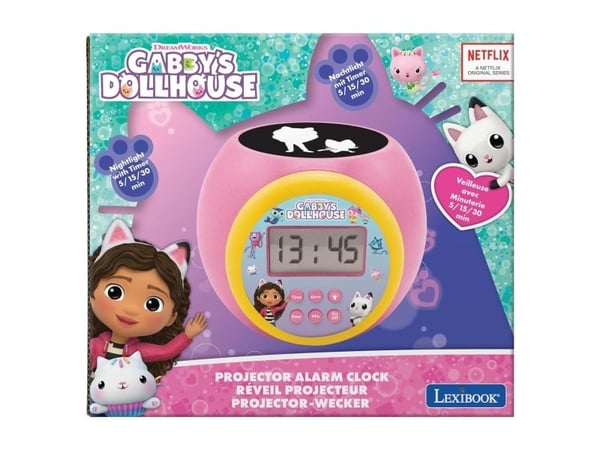 Lexibook RL977GDH, Digital vekkerklokke, Gabby’s Dollhouse, Rund, Flerfarget, Innendørs, Barn