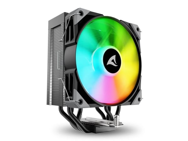 Sharkoon A40 RGB, Luftkylare, 12 cm, 500 RPM, 1800 RPM, 121,55 m³/h, Svart