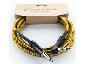 Cordial 14776, 6.35mm, Hankjønn, 6.35mm, Hankjønn, 3 m, Svart, Gult
