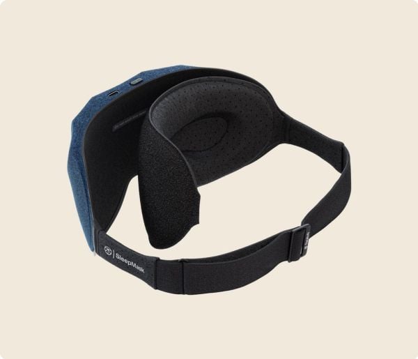 Therabody SleepMask, Kombomassasje, Ansikt, Svart, Blå, ABS, Stoff, PVC, Polykarbonat (PC), Batteri, 240 min