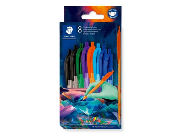 Staedtler ball 4230 M, Klips, Assorterte farger, 8 stykker