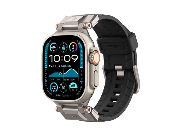 Spigen DuraPro Armor, Bånd, SmartWatch, Grå, Apple, Apple Watch Ultra (49/46/45/44/42 mm), Nylon, Termoplastisk polyuretan (TPU)