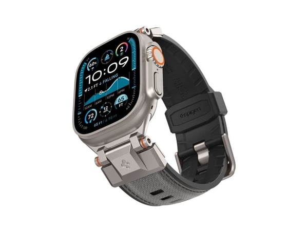 Spigen DuraPro Armor, Bånd, SmartWatch, Grå, Apple, Apple Watch Ultra (49/46/45/44/42 mm), Nylon, Termoplastisk polyuretan (TPU)