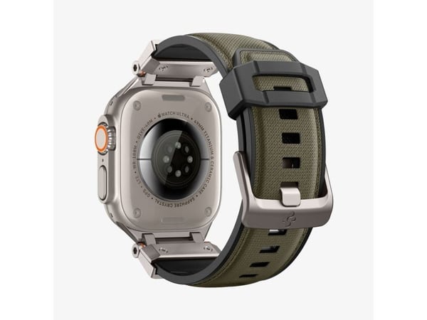 Spigen DuraPro Armor, Bånd, SmartWatch, Grøn, Apple, Apple Watch Ultra (49/46/45/44/42 mm), Nylon, Termoplastisk polyuretan (TPU)