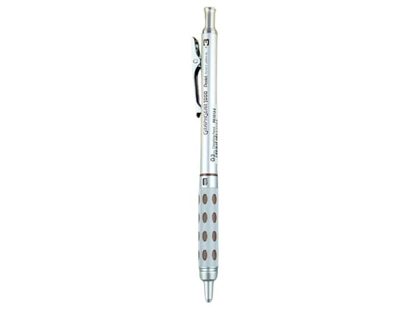 Pentel Graphgear 1000, Brun, Silver, Metall, Gummi, 0,3 mm, Rund, 1 styck