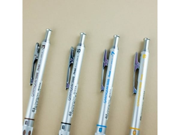 Pentel Graphgear 1000, Brun, Sølv, Metall, Gummi, 0,3 mm, Rund, 1 stykker