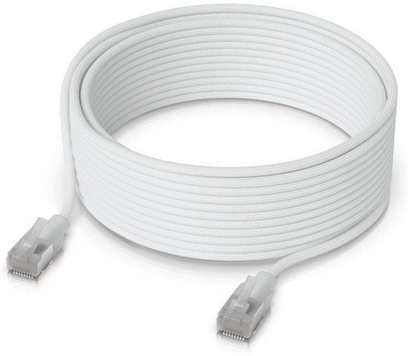 Ubiquiti UACC-Cable-Patch-EL-C6A-8M-W, 8 m, Cat6a, RJ-45, RJ-45, Läpikuultava, Valkoinen