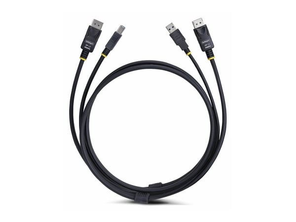 StarTech.com DU1226-KVM-CABLE, 1,8 m, USB, USB, DisplayPort, musta, DisplayPort + USB 3.2 Gen 1 Type-A