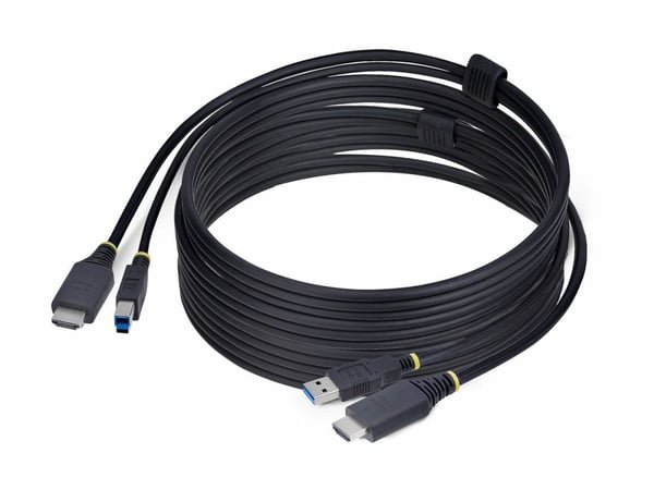 StarTech 10ft (3m) HDMI and USB 5Gbps KVM Cable - Tastatur / video / musekabel (KVM) - HDMI, USB-type A (hann) til HDMI, USB Type B (hann) - 3 m - ...