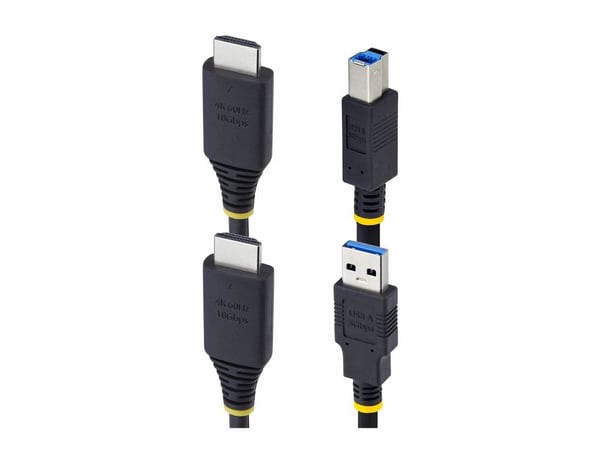 StarTech.com HU12210-KVM-CABLE, 3,1 m, USB, USB, HDMI, musta, HDMI + USB 3.2 Gen 1 Type-A