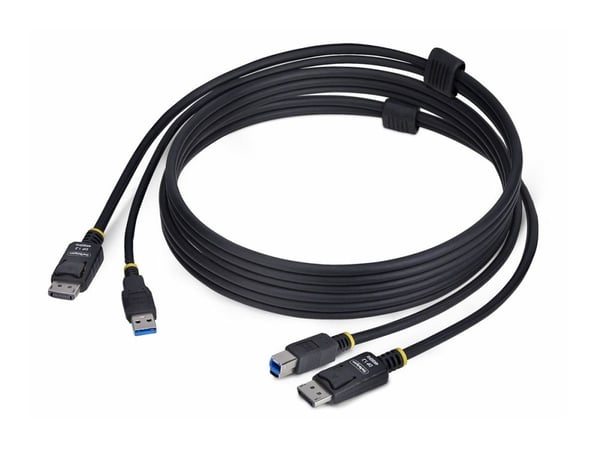 StarTech 6ft (1.8m) DisplayPort and USB 5Gbps KVM Cable - Tastatur / video / musekabel (KVM) - USB-type A, DisplayPort (hann) til USB Type B, Displ...
