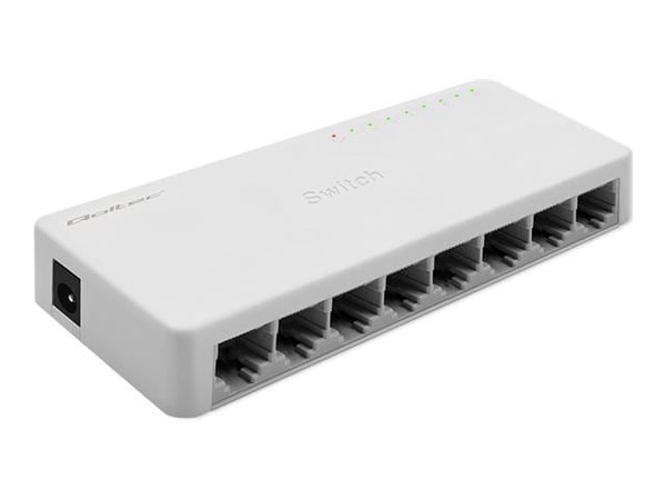 QoltecSWITCH verkkokytkin8 x RJ45-portti | 1000Mbps | Fast Ethernet | LAN