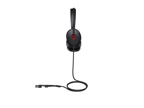 Yealink UH48 Dual - Hodesett - on-ear - kablet - aktiv støydemping - USB-C, USB-A - Certified for Microsoft Teams, UC-sertifisert