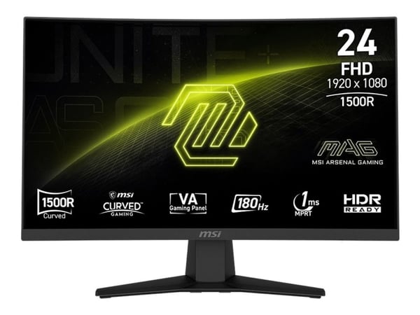 MSI MAG 244C 23,6 tommer VA FHD Curve 1500R 180Hz 250cd/m2 4ms HDMI DP