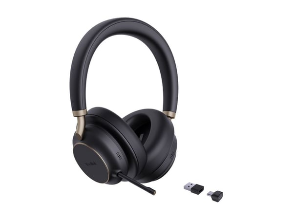 Yealink BH76 Plus - Hodesett - på øret / full størrelse - Bluetooth - trådløs - aktiv støydemping - USB-A via Bluetooth-adapter, USB-C via Bluetoot...