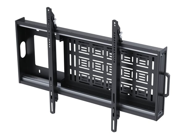 Vision VFM-W8X6S - Monteringssett (veggmontering) - tungt, vippebart - for flat panel / mini PC - kaldvalset stål - svart - skjermstørrelse: 47"-90"