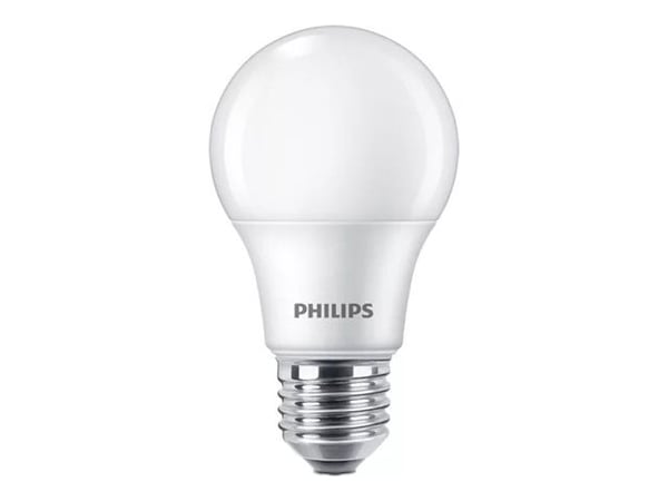 Philips - LED-lyspære - form: A60 - mattslipt finish - E27 - 7 W (ekvivalent 60 W) - klasse E - varmt hvitt lys - 2700 K (en pakke 2)