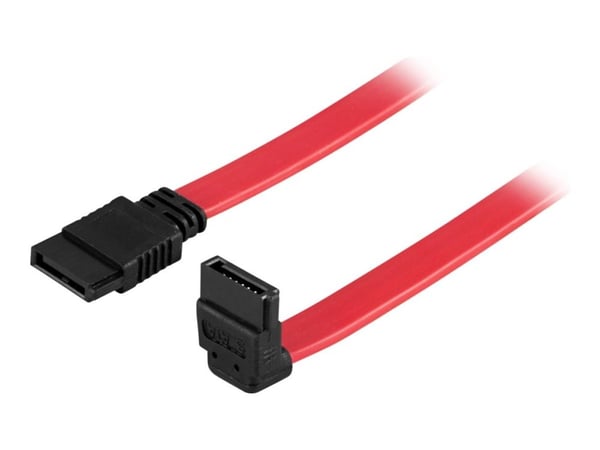 Deltaco SATA/SAS-kaapeli, kulma(alas) - suora, 0,3m, 0,3 m, SATA/SAS, SATA/SAS, Uros/uros, Sininen, 10 g